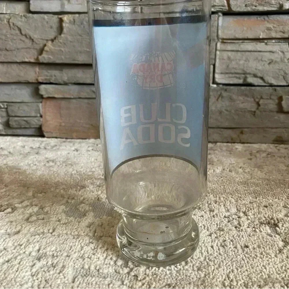 Canada Dry Club Soda Vintage Drinking Glass Bar